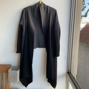 Donna Karan Black Wrap Sweater